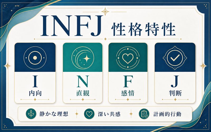 INFJの4軸と乙骨憂太の性格特性まとめ画像