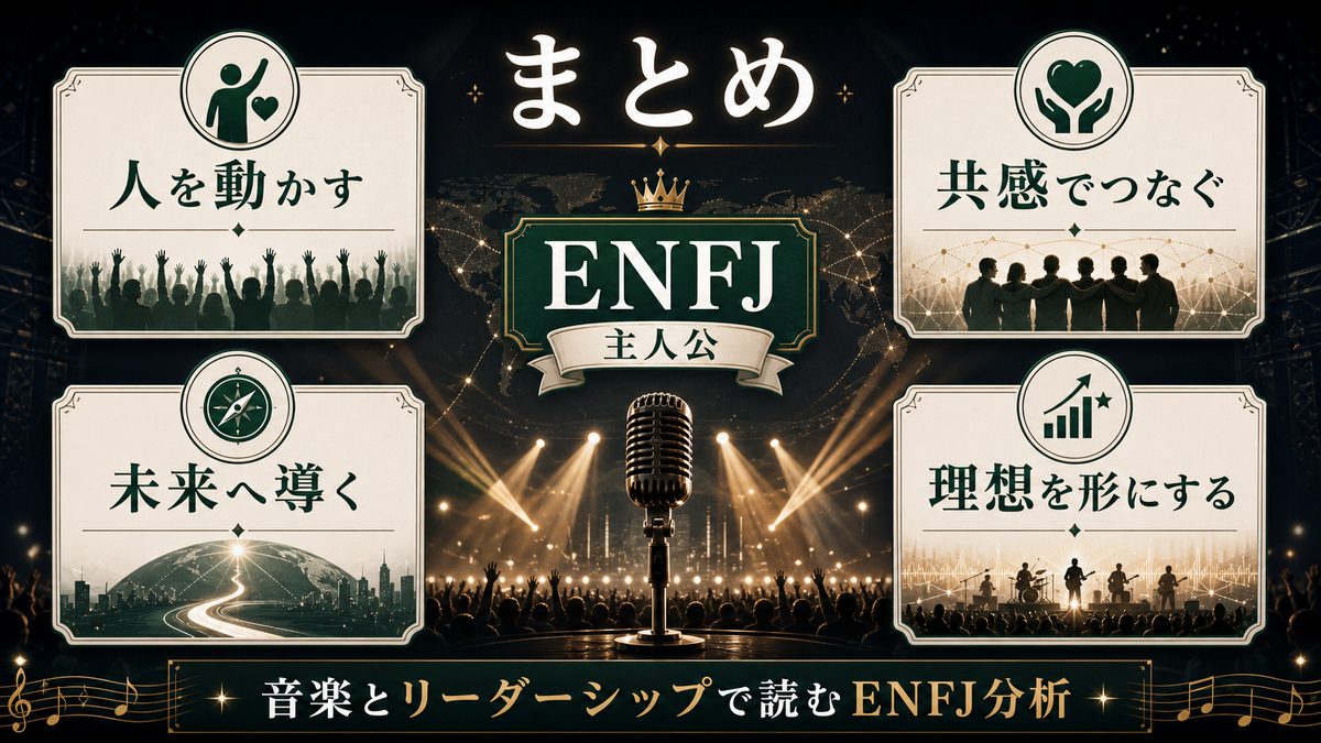 TakaはENFJ主人公タイプという分析のまとめ画像