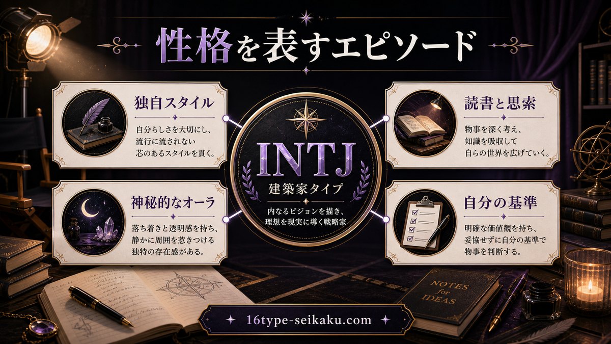 齋藤飛鳥のINTJらしい性格エピソードをまとめたインフォグラフィック