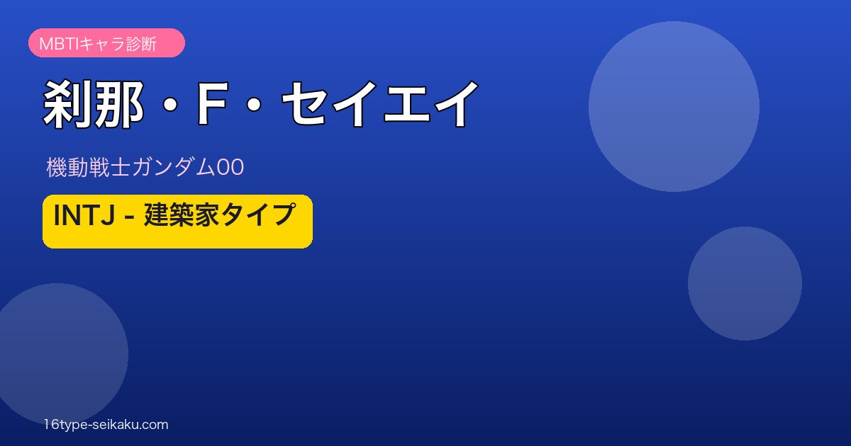 刹那・F・セイエイのMBTIアイキャッチ