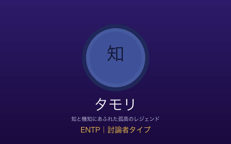 タモリ ENTP討論者タイプ 知と機知の概念イメージ