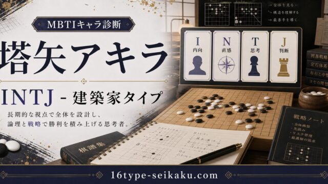 塔矢アキラのMBTIキャラ診断アイキャッチ画像