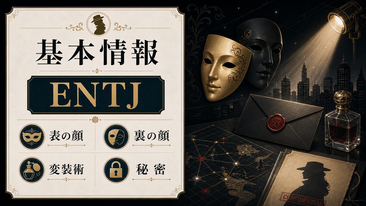ベルモットの基本情報をENTJ分析として整理した画像
