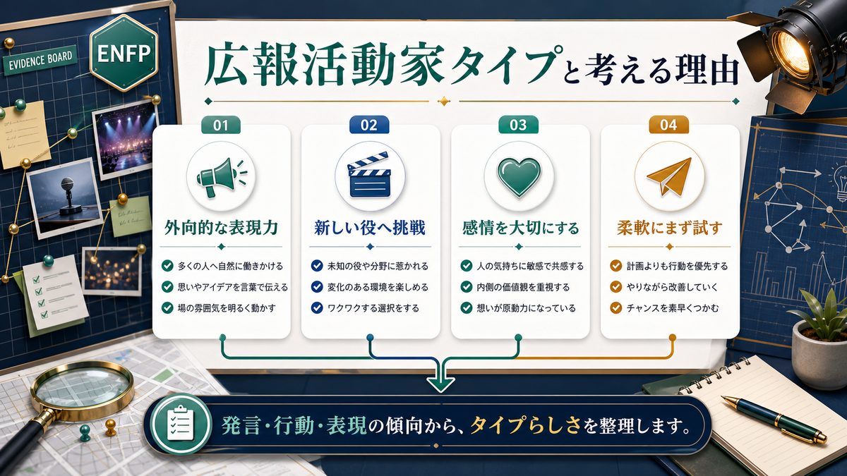 なぜウィル・スミスがENFP（広報活動家）なのかの要点をまとめたImage2生成インフォグラフィック