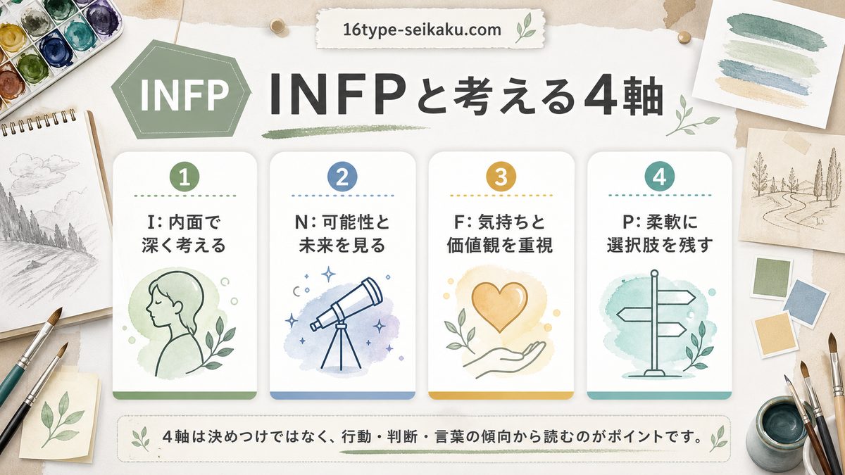 矢口八虎がINFPタイプである理由の要点をまとめたINFP解説画像