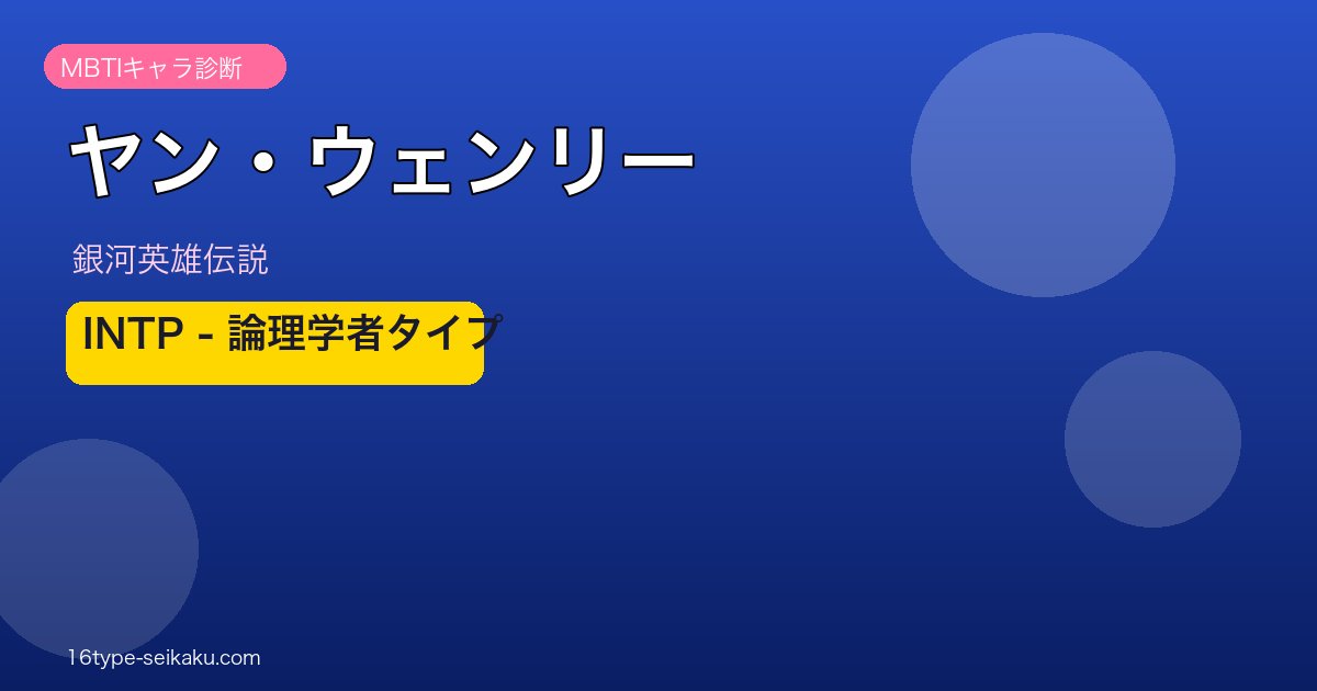 ヤン・ウェンリーのMBTIアイキャッチ