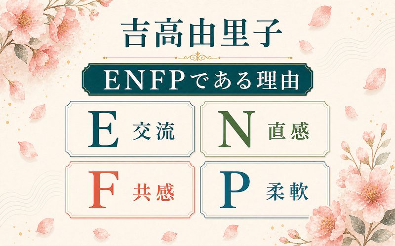 吉高由里子がENFPタイプである理由を4軸で整理した画像