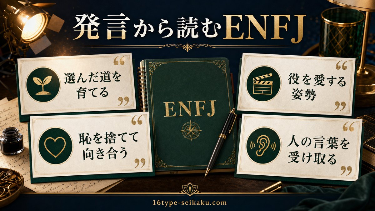 吉沢亮の発言から見えるENFJらしさを要約したインフォグラフィック