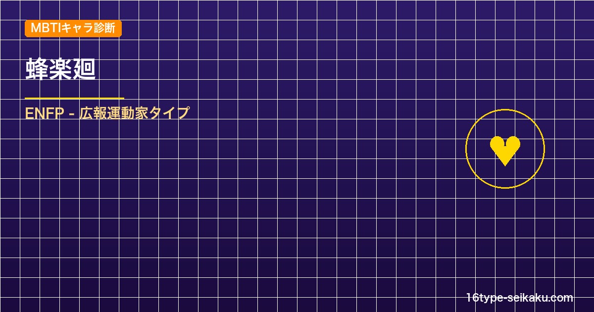 蜂楽廻 MBTIアイキャッチ