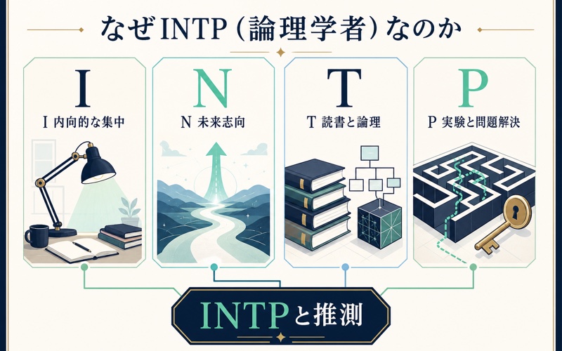 ビル・ゲイツをINTPと考える4つの根拠を整理した図解