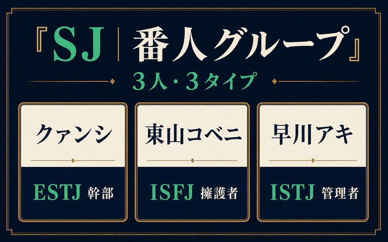 チェンソーマンの番人SJグループ3人とMBTIタイプを整理したImage2要約画像