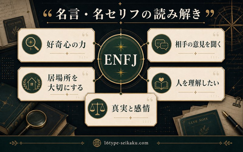 千反田えるの名言や名セリフから見えるENFJらしさを整理した要約画像