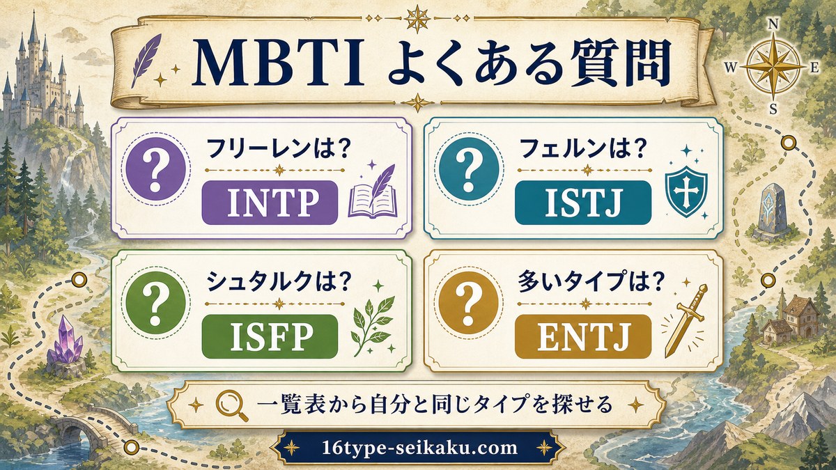 フリーレンのMBTIに関するよくある質問をまとめた画像