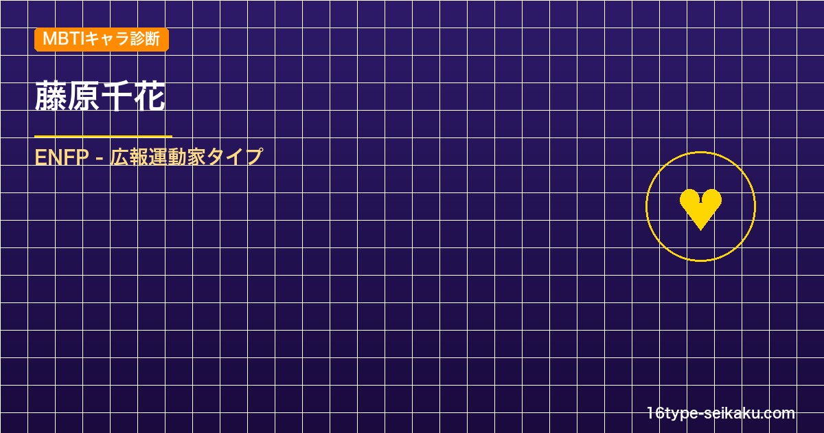 藤原千花 MBTIアイキャッチ