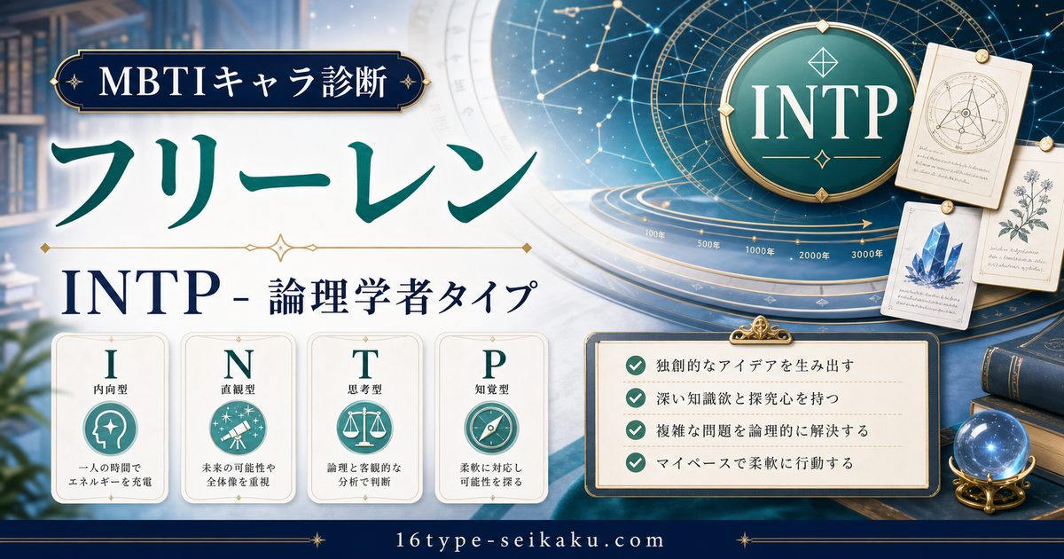 フリーレンのMBTIキャラ診断アイキャッチ画像