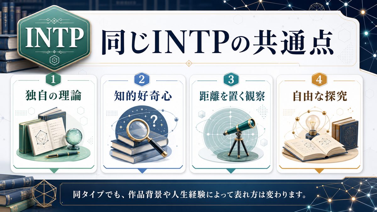 同じINTPタイプの共通点を比較した画像