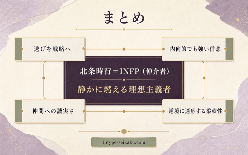 北条時行をINFPと考える記事の結論を4つの要点でまとめたImage2図解