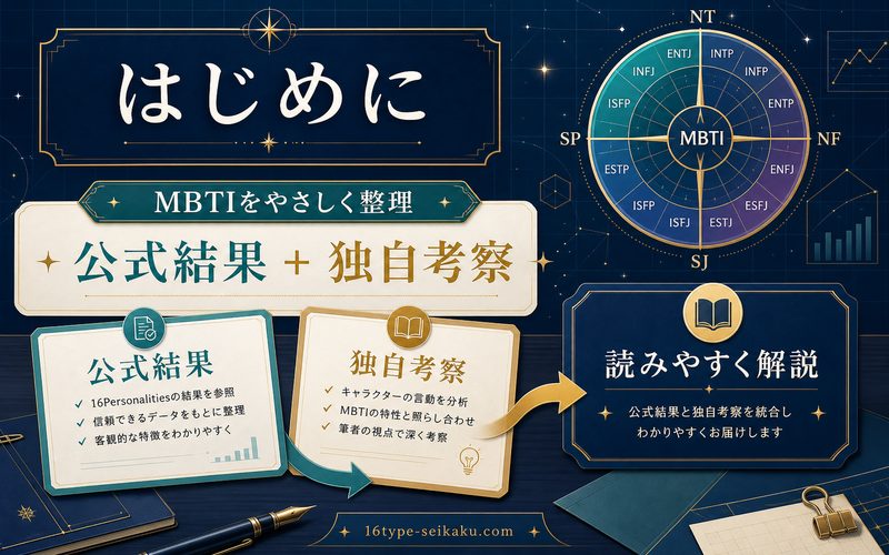 はじめに MBTI公式結果と独自考察を整理した要約画像