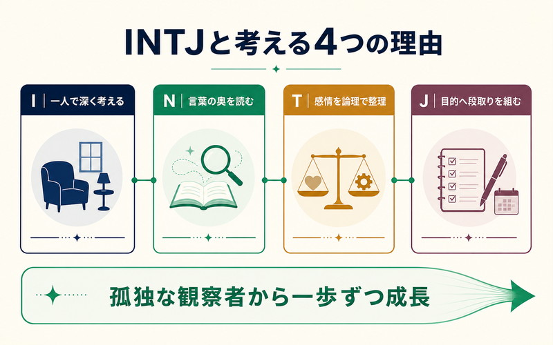市川京太郎がINTJと考えられるI・N・T・Jの4軸を整理したImage2要約画像
