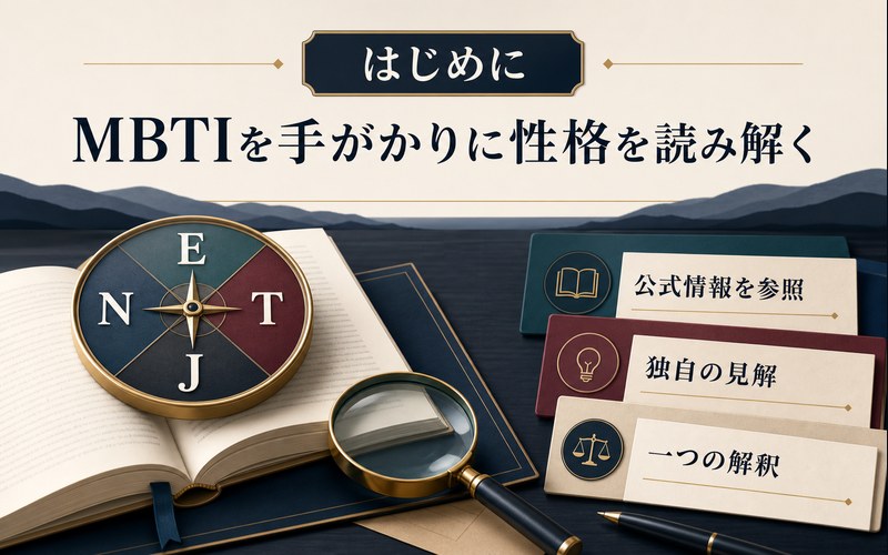 MBTIの公式情報を参照し独自の見解を加えて性格を読み解く記事方針のまとめ画像