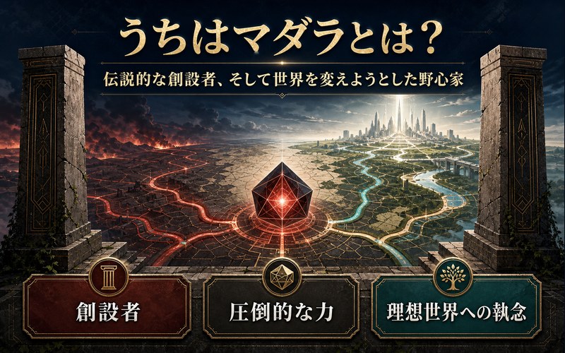 うちはマダラの創設者としての立場・圧倒的な力・理想世界への執念をまとめた画像