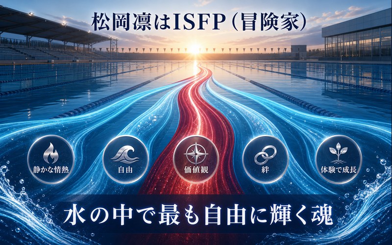 松岡凛のISFPらしさを静かな情熱・自由・価値観・絆・体験での成長としてまとめた画像