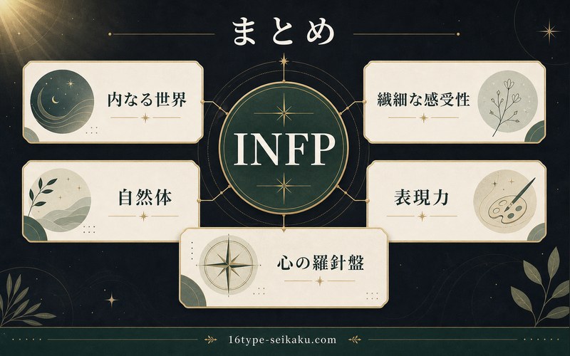 南沙良のINFPタイプ分析の要点をまとめた画像