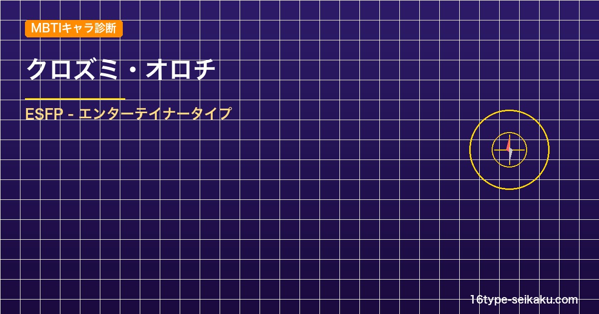 【MBTIキャラ診断】クロズミ・オロチ（ONE PIECE）はESFPタイプ？！ アイキャッチ