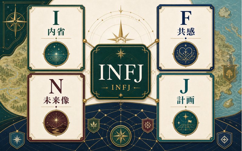リムル=テンペストがINFJタイプである理由を4軸で示すImage2要約画像