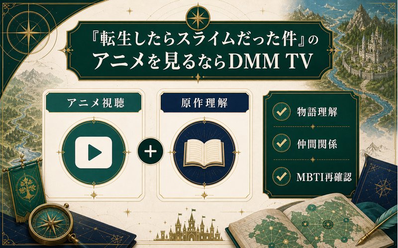 転生したらスライムだった件の視聴ガイドをまとめたImage2要約画像