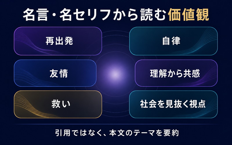 ルーデウスの名言から読む再出発・自律・友情・共感・救い・社会観察を引用なしで整理したImage2要約画像