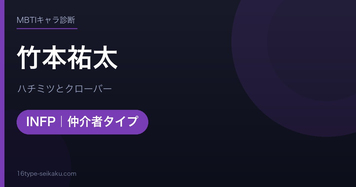 竹本祐太のMBTIアイキャッチ