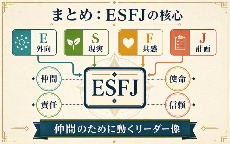 ウッディのESFJ分析まとめ図