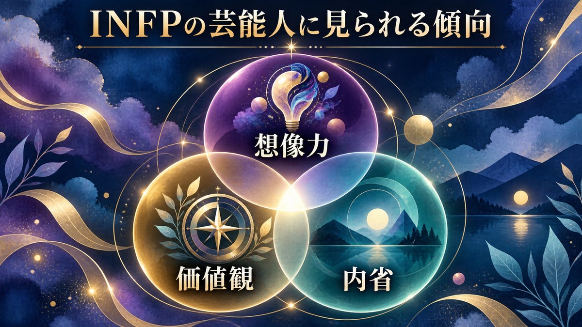 INFPの芸能人に見られる傾向を想像力・価値観・内省で整理した画像