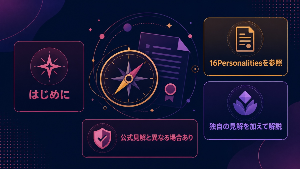 記事の見方を16Personalities参照・独自見解・公式見解との違いで整理した画像