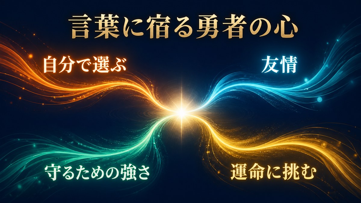ダイの言葉に宿る勇者の心を自己選択・友情・守る強さ・運命への挑戦で整理した画像
