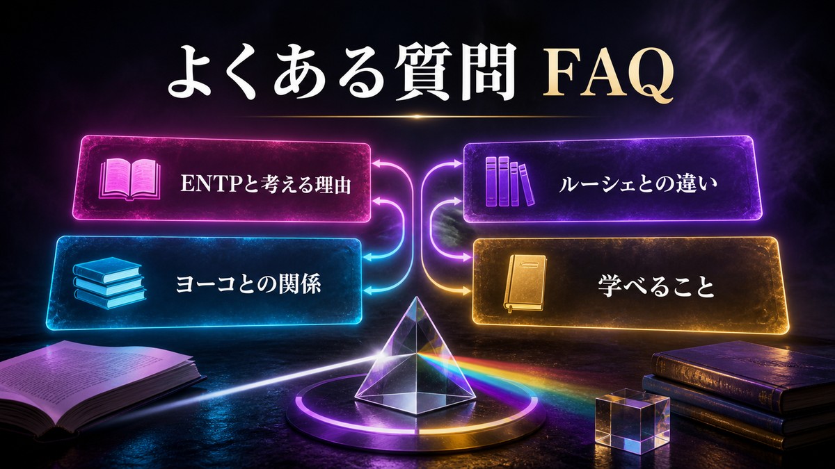 ダーク・シュナイダーのENTP判定・ルーシェとの違い・ヨーコとの関係・学べることに関するFAQ画像