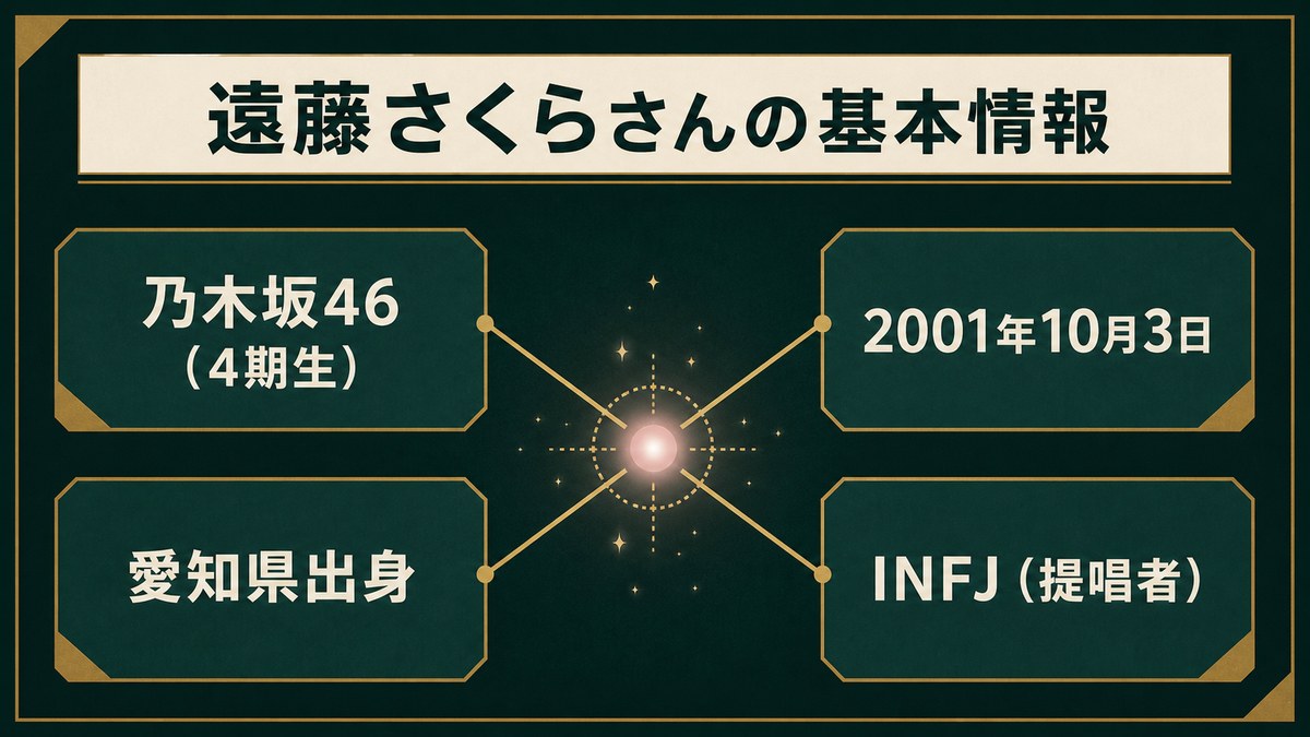 遠藤さくらの所属、生年月日、出身地、INFJタイプを整理した基本情報画像