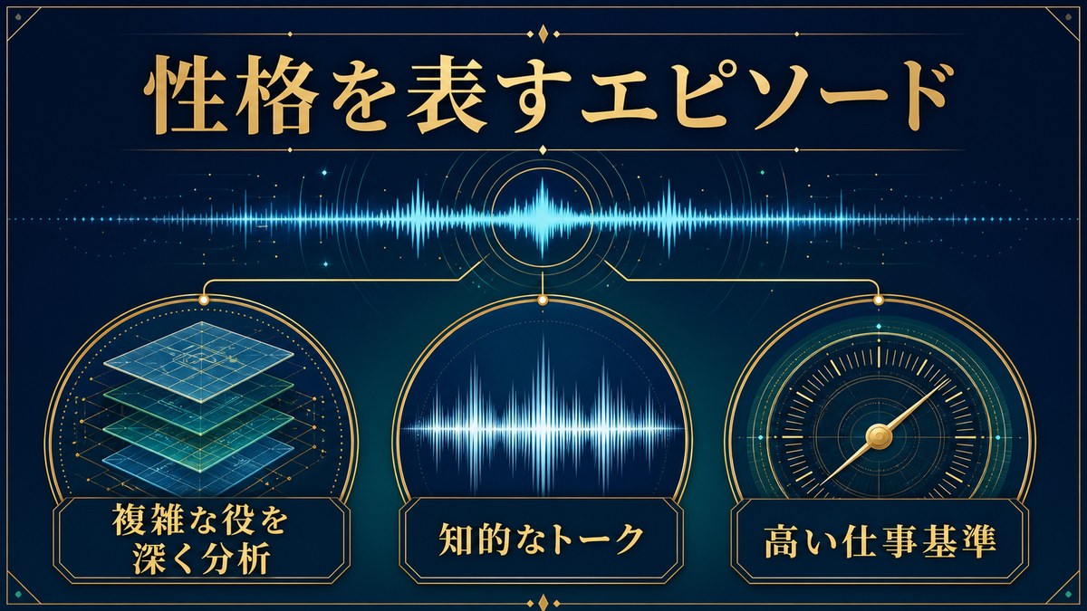 中村悠一の深い役分析、知的なトーク、高い仕事基準を整理した画像