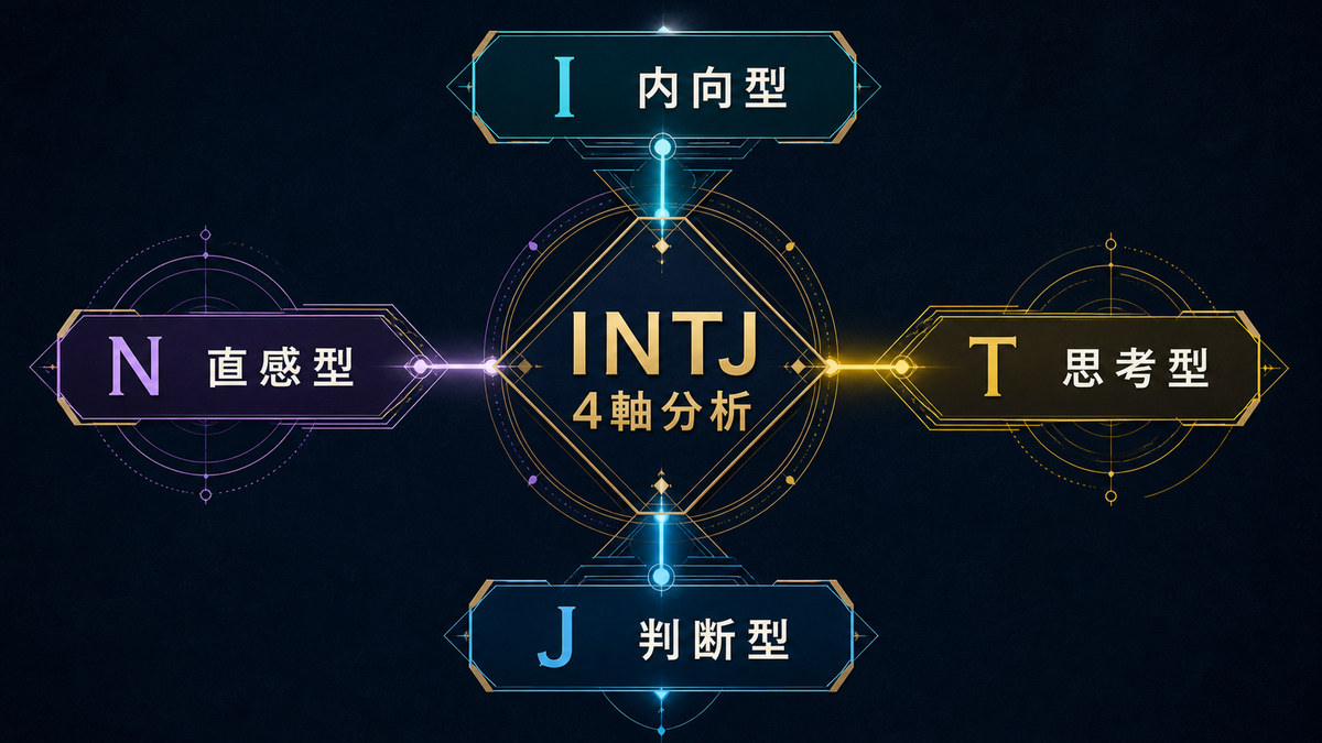 齋藤飛鳥をINTJと考えるI内向型、N直感型、T思考型、J判断型の4軸分析画像