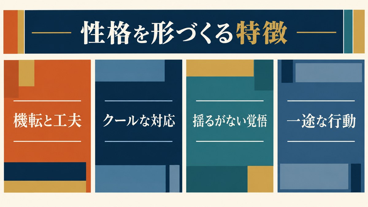 浜面仕上の性格を形づくる4つの特徴を要点で整理したImage2図解