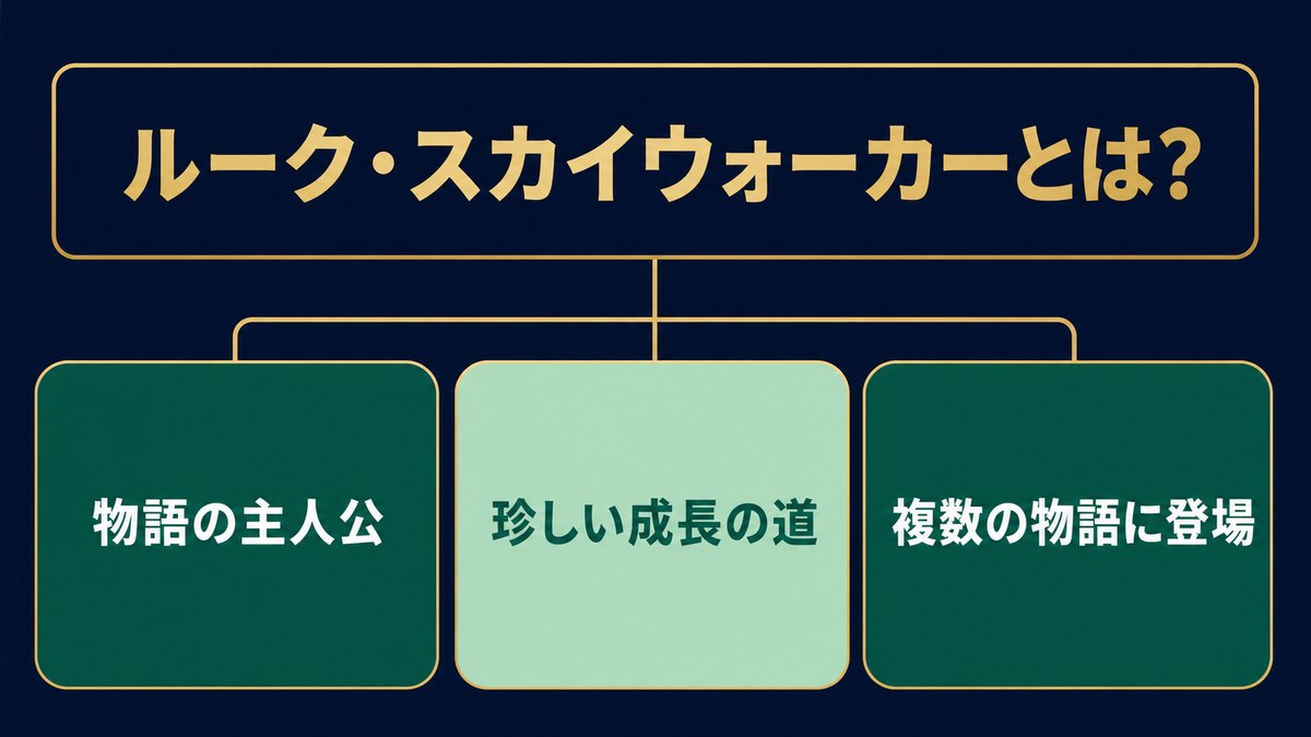 ルーク・スカイウォーカーを物語の主人公・珍しい成長・複数の物語への登場で紹介する画像