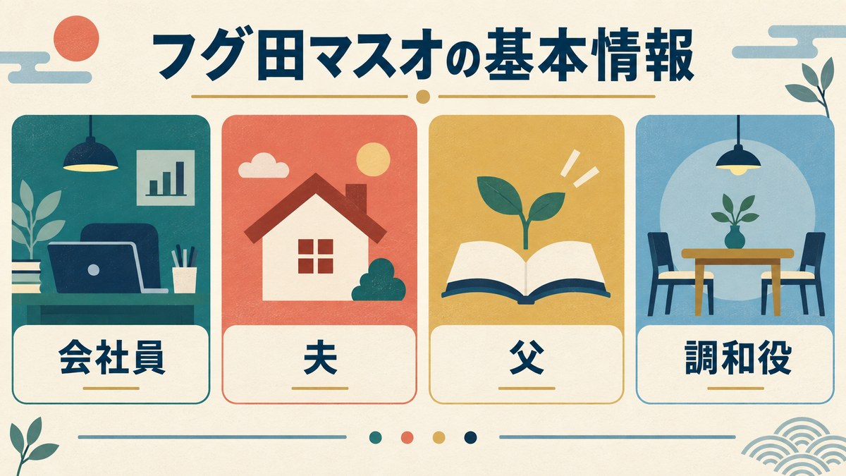 フグ田マスオの基本情報を要点で整理したImage2図解