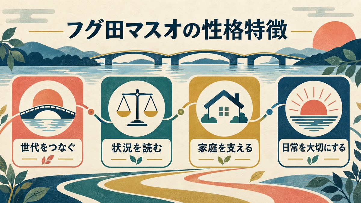 フグ田マスオの性格特徴を要点で整理したImage2図解
