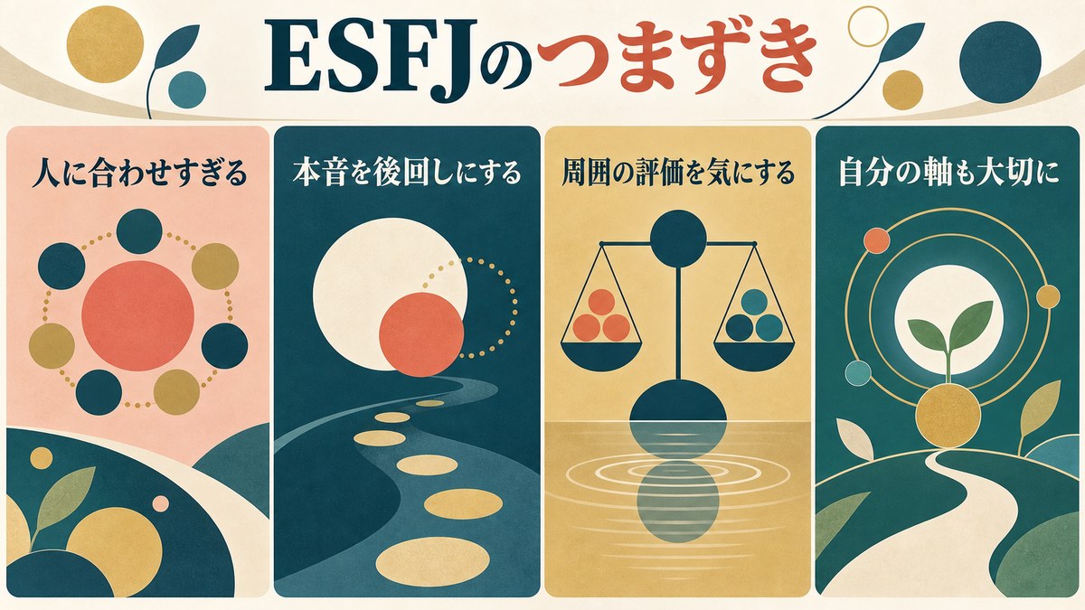 フグ田マスオに見るESFJ(領事官)の弱みを要点で整理したImage2図解