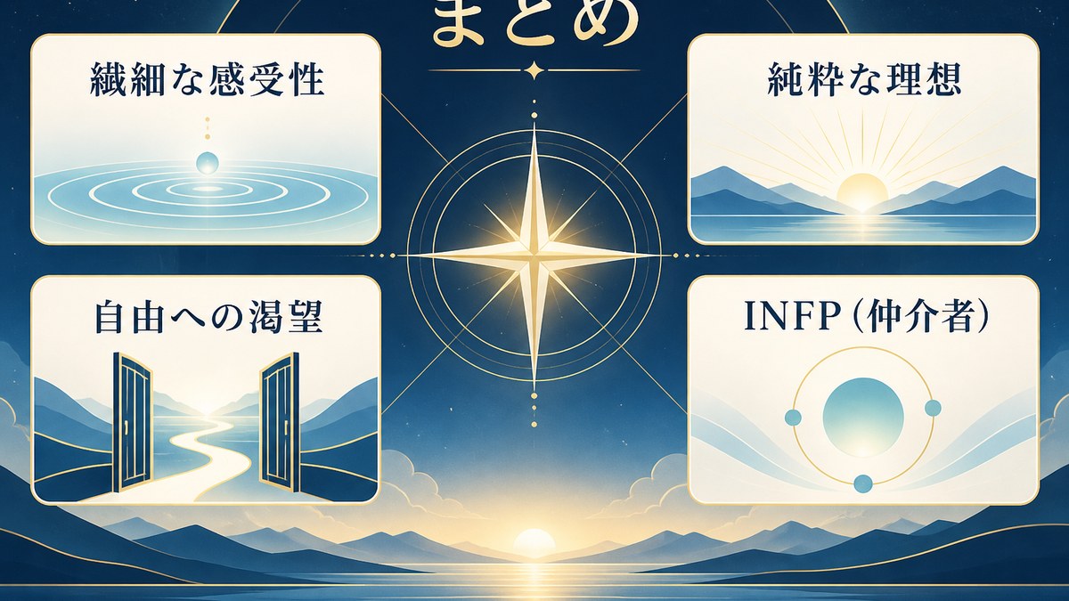 尾崎豊のINFPらしさを感受性・理想・自由への渇望でまとめた画像
