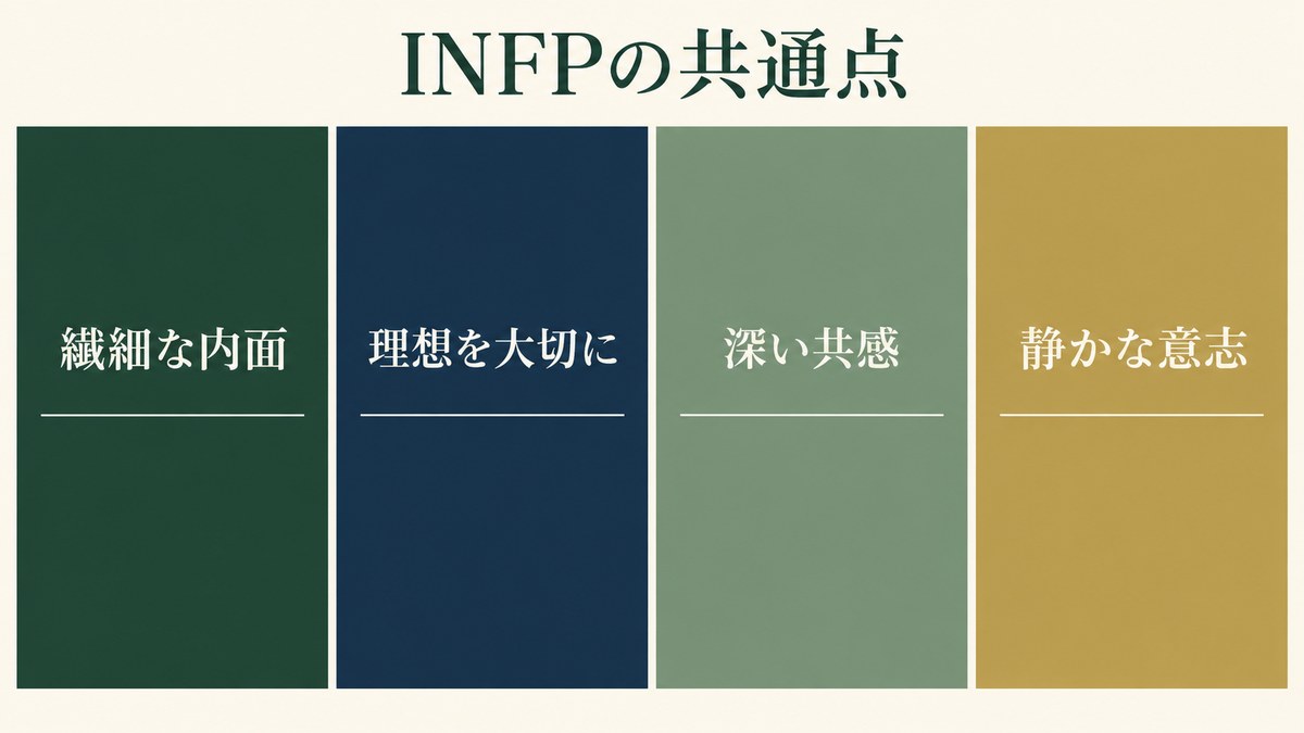 INFPタイプの他のキャラクター一覧を要点で整理したImage2図解