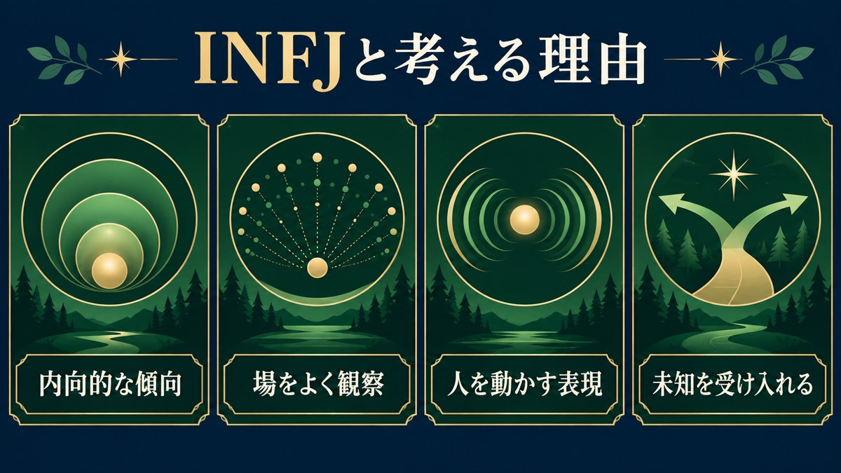 ケイト・ブランシェットをINFJと考える理由を内向性・観察・表現・未知への姿勢で示す画像